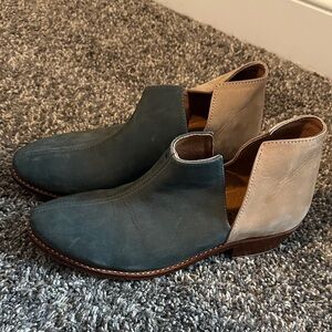 The Root Collective Two-Tone Suede Ankle Boots